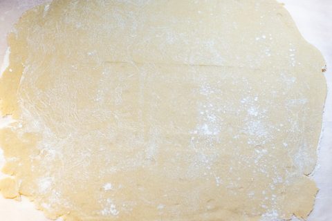 Ausgerollter Mürbeteig