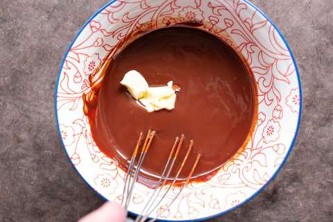 Butter in die Ganache