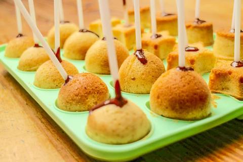 Frisch gebackene Cake Pops
