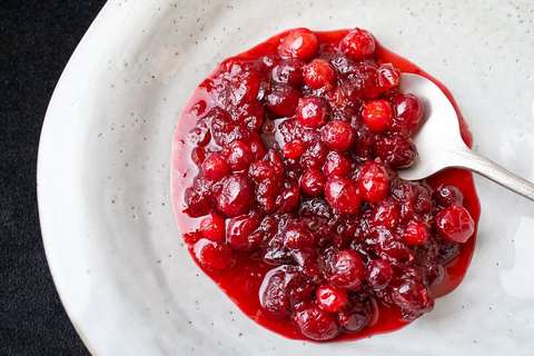 Cranberry Kompott im Schälchen