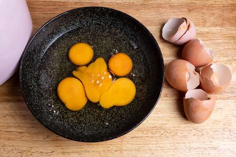 Eier aufgeschlagen