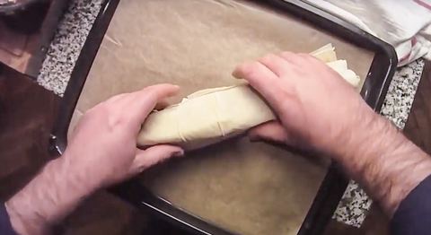Strudel eingewickelt