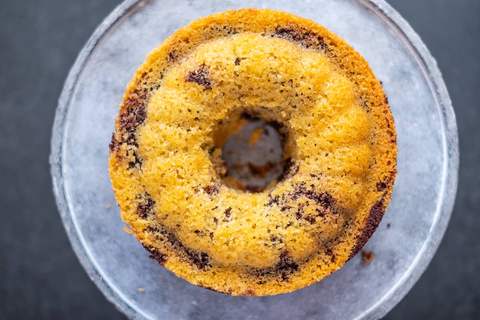 Marmorkuchen gestürzt