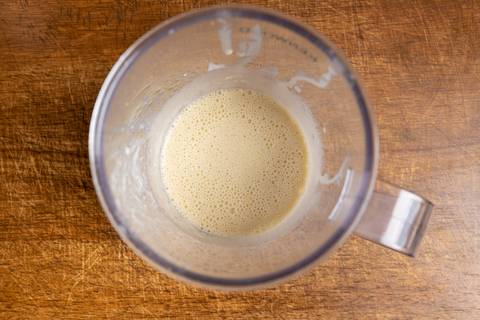 Mixbecher Pfannkuchenteig fertig