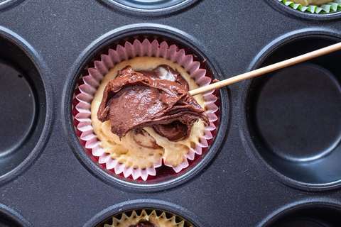 Marmorkuchen Muster herstellen