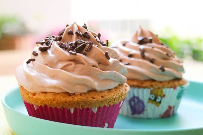Nutella Cupcakes schnell und einfach zubereitet. Beliebt bei Kindern den Eltern und allen anderen