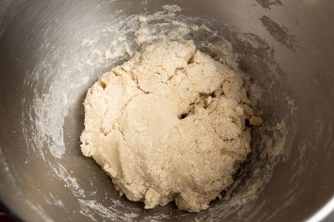 Stollen Teig verknetet