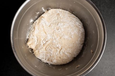 Stollen Vorteig aufgegangen