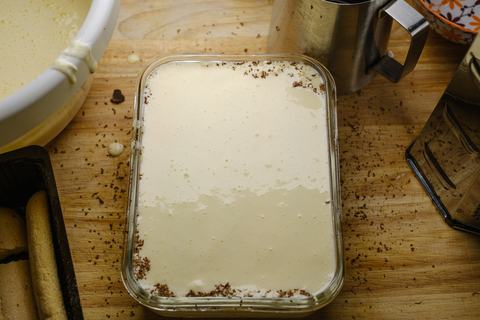 Tiramisu eingefüllt
