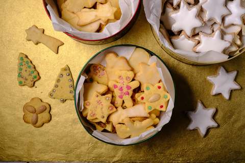 Keksdosen mit Weihnachtskekse